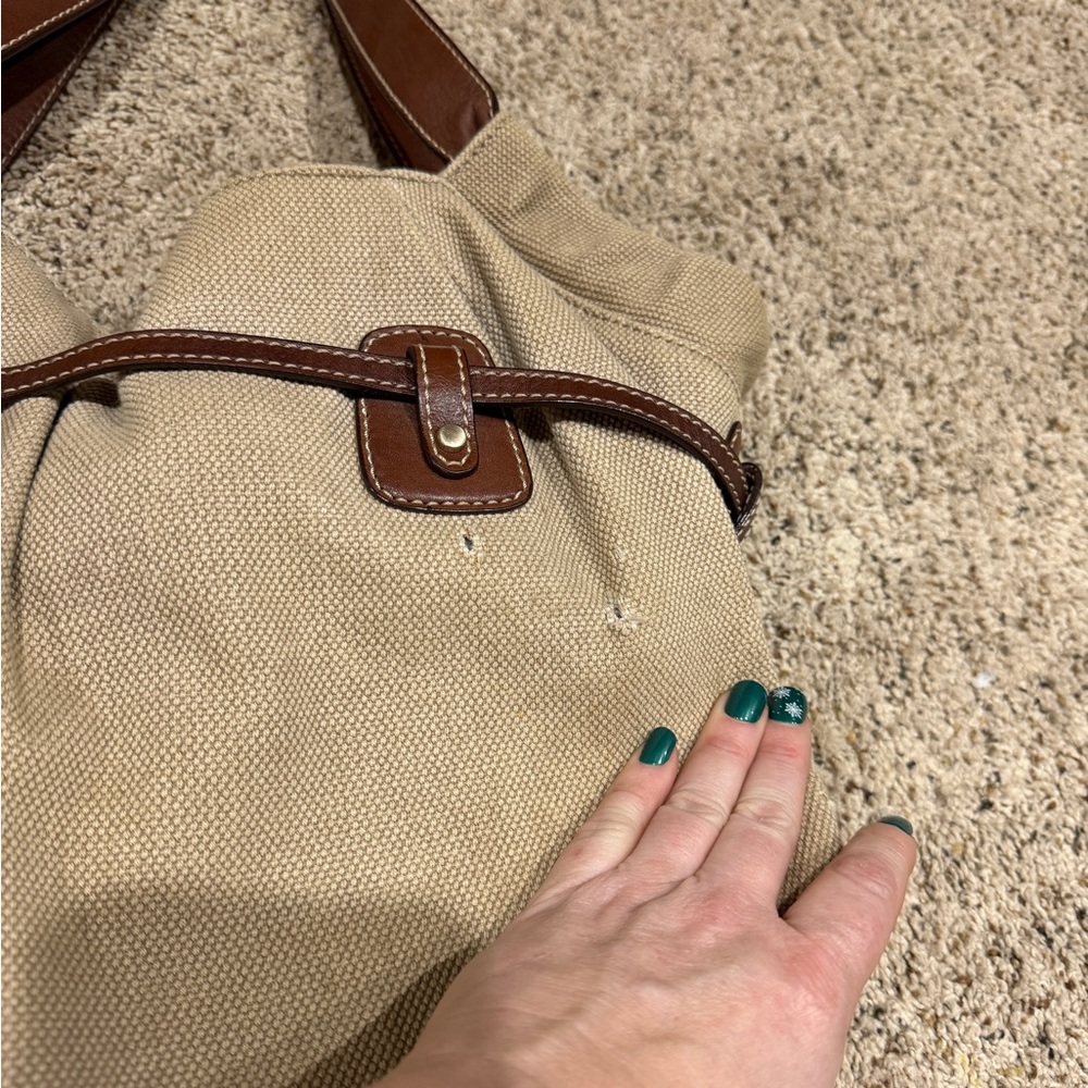 Michael Kors Cream and Brown Shoulder Bag - Picture 6 of 10